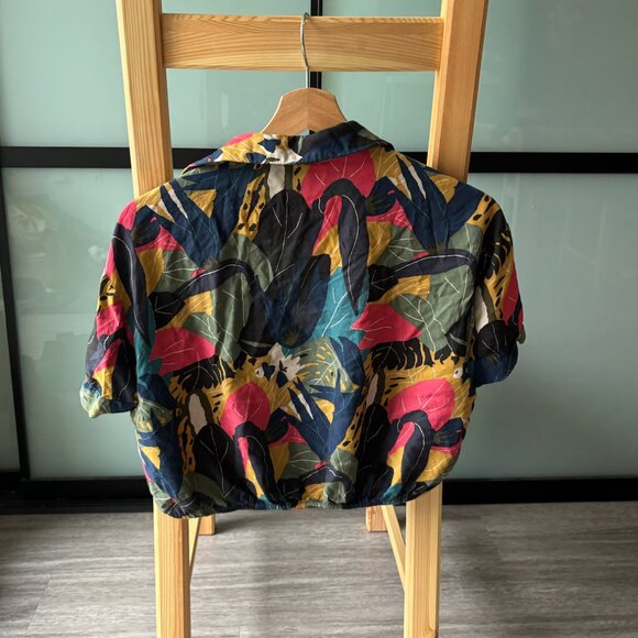 Pull & Bear Cropped Button Down - Women's S - Picture 2 of 3